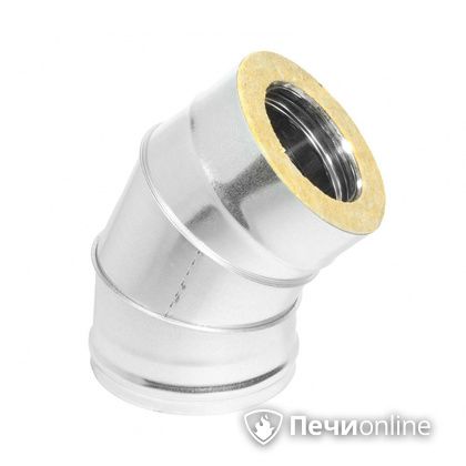 Колено 135° (45°) Теплов и Сухов Отвод Термо 45* ОТ-Р 430-0.5/оцинковка D150/210 в Невьянске