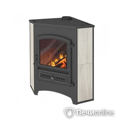 Печь-камин Этна (БКД) угловой беж. 9 кВт (150 кв.м) в Невьянске