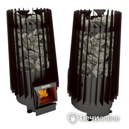 Дровяная печь-каменка GrillD Cometa Vega 180 short black в Невьянске