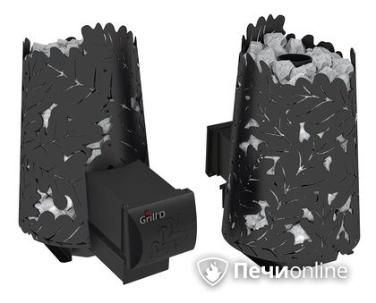 Дровяная печь-каменка GrillD Dubravo mini long black в Невьянске