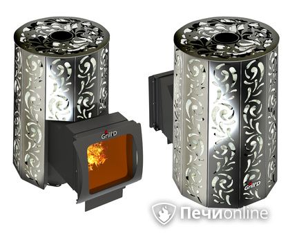 Дровяная печь-каменка GrillD Violet window long Max Жадеит 100 в Невьянске