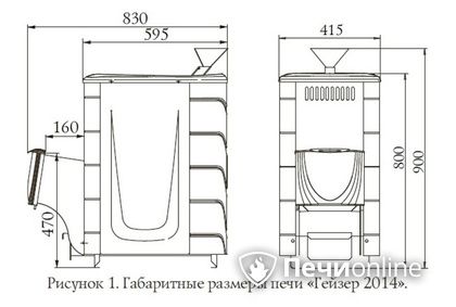 Дровяная печь-каменка TMF Гейзер 2014 Inox ДН КТК ЗК антрацит в Невьянске