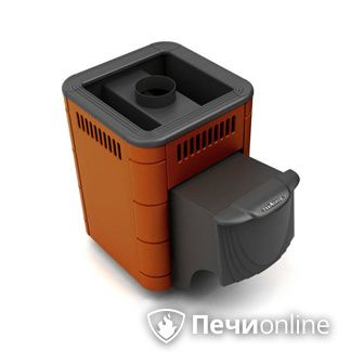 Дровяная банная печь TMF Оса Carbon терракота дверь антрацит в Невьянске