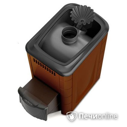 Дровяная банная печь TMF Ангара 2012 Carbon с закрытой каменкой дверь антрацит терракота в Невьянске