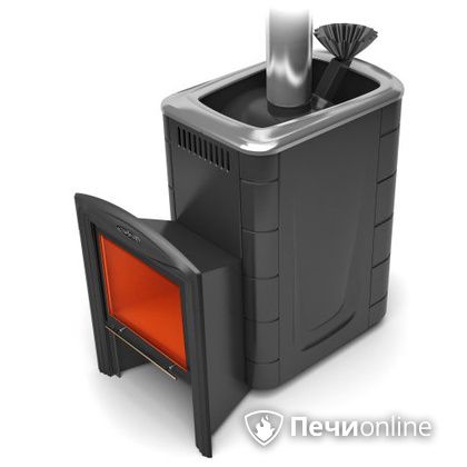 Дровяная банная печь TMF Гейзер 2014 Carbon Витра антрацит в Невьянске