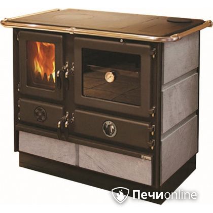 Отопительно-варочная печь MBS Thermo Magnum Stone R с теплообменником и духовым шкафом в Невьянске